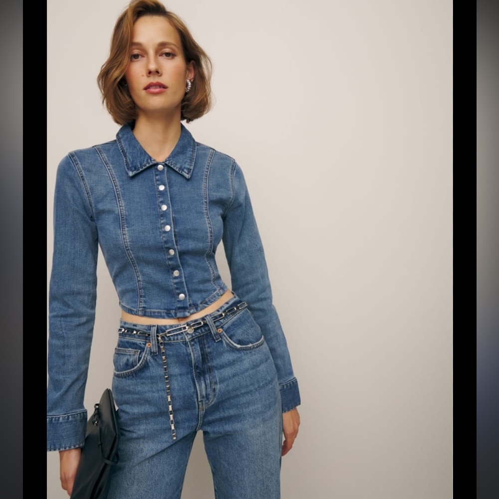 reformation Isa Denim Shirt - Picture 9 of 11
